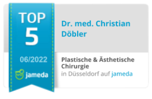 Siegel Jameda Dr. med. Christian Döbler Top 5 2022 für Plastische & Ästhetische Chirurgie in Düsseldorf