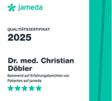 Jameda Siegel Qualitätszertifikat Dr. med. Christian Döbler