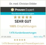 Provenexpert Siegel Sehr Gut Dr. med. Christian Döbler